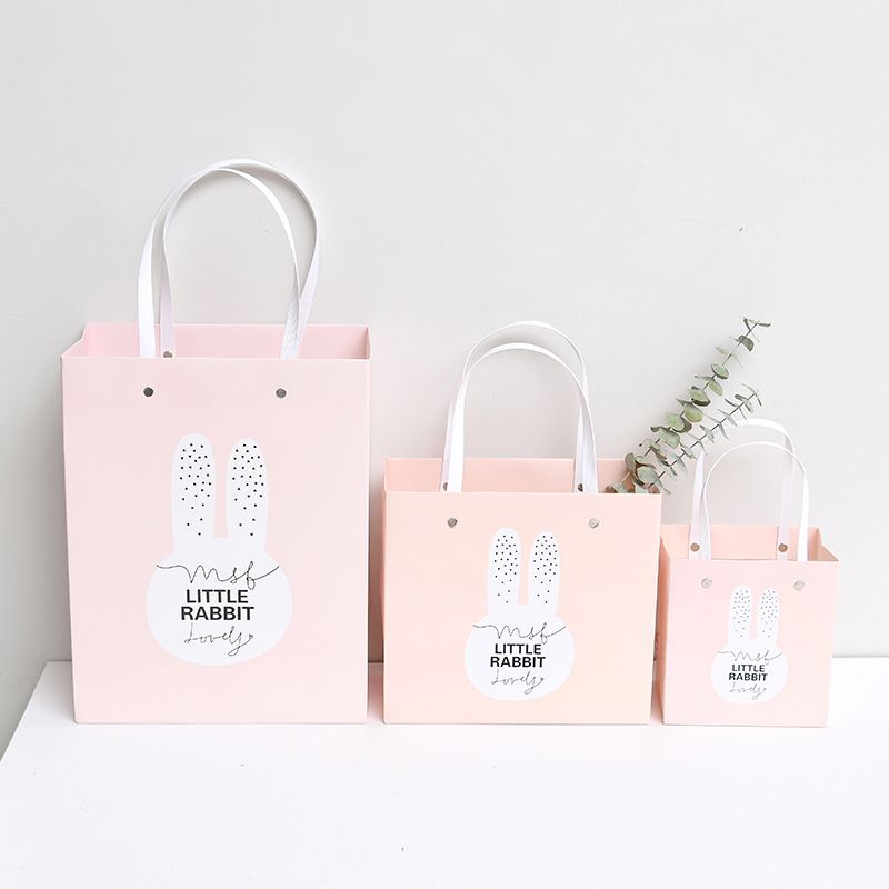 Cute Baby Shower Gift Bags Birthday with Handles for Baby Newborn Boy Girl Moms Dads