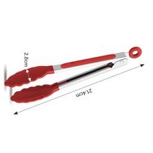 Durable Stainless Steel Kitchen Utensils BBQ Food Bread Tongs