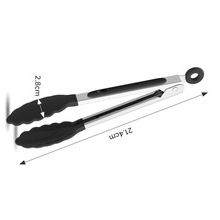 Durable Stainless Steel Kitchen Utensils BBQ Food Bread Tongs