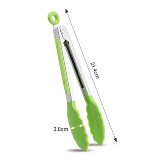 Durable Stainless Steel Kitchen Utensils BBQ Food Bread Tongs