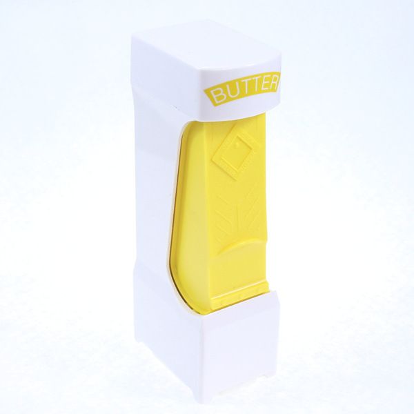 Yellow And White One Click Stick Benefits Butter Cutter Cheese Dispenser Divider