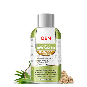 OEM oatmeal pet wash shampoo+conditioner 500ml