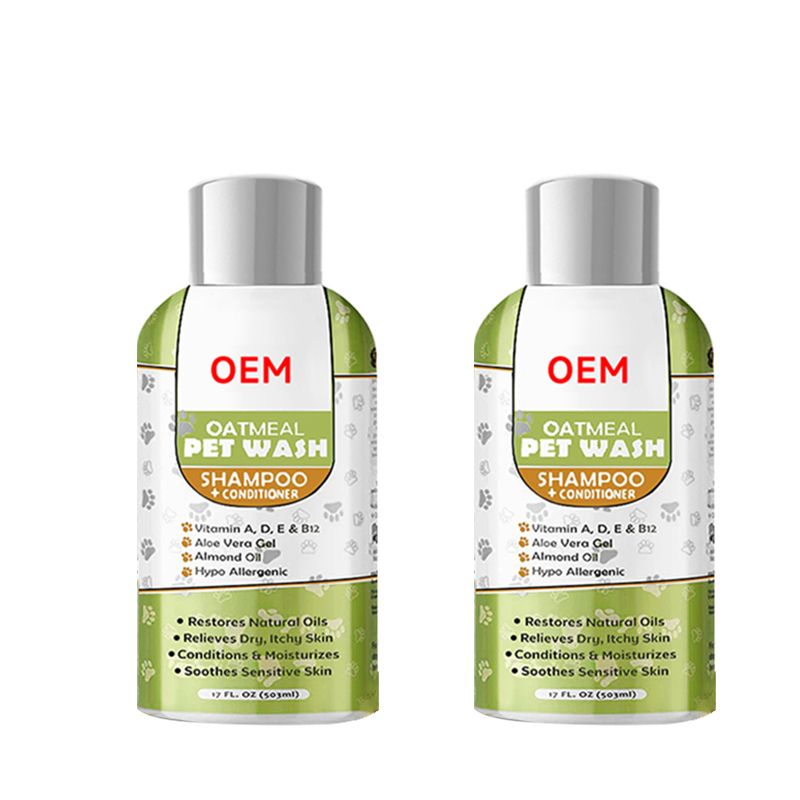 OEM oatmeal pet wash shampoo+conditioner 500ml