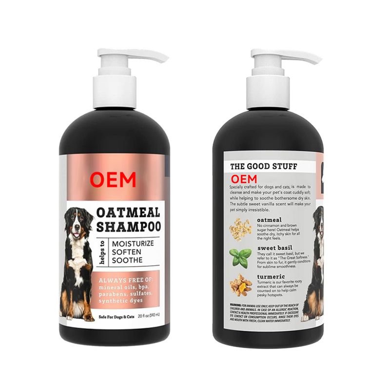 OEM pet oatmeal shampoo safe for dogs&cats 500ml