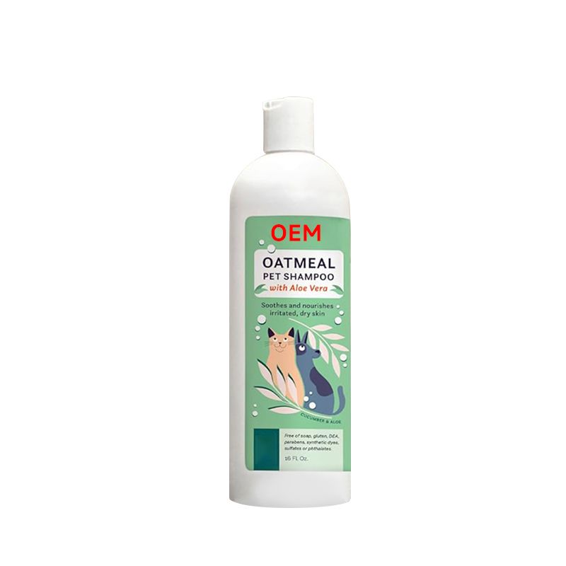 OEM oatmeal pet shampoo with aloe vera 500ml