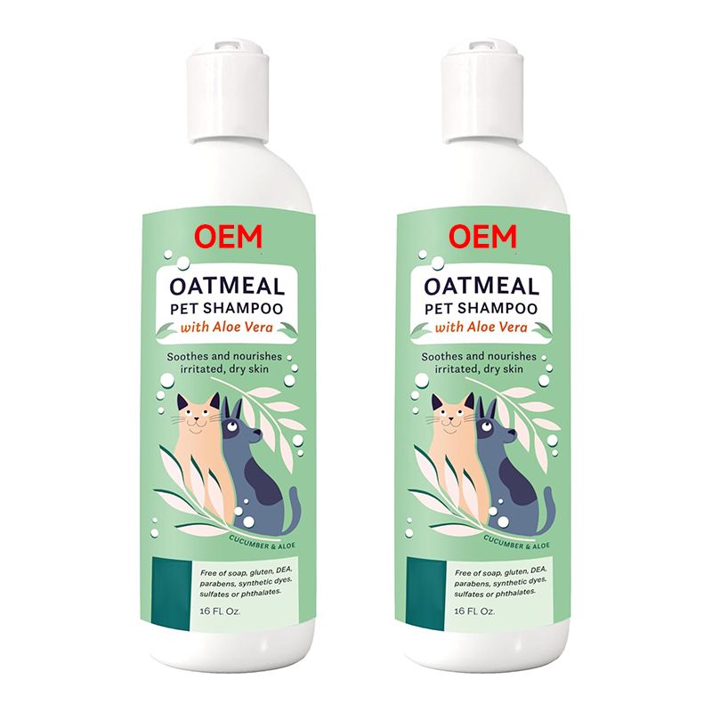 OEM oatmeal pet shampoo with aloe vera 500ml