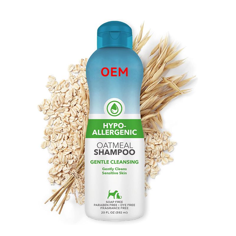 OEM hypoallergenic oatmeal shampoo for pet 592ml