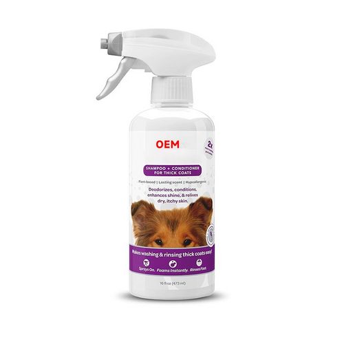 OEM pet shampoo+conditioner for thick coats 500ml