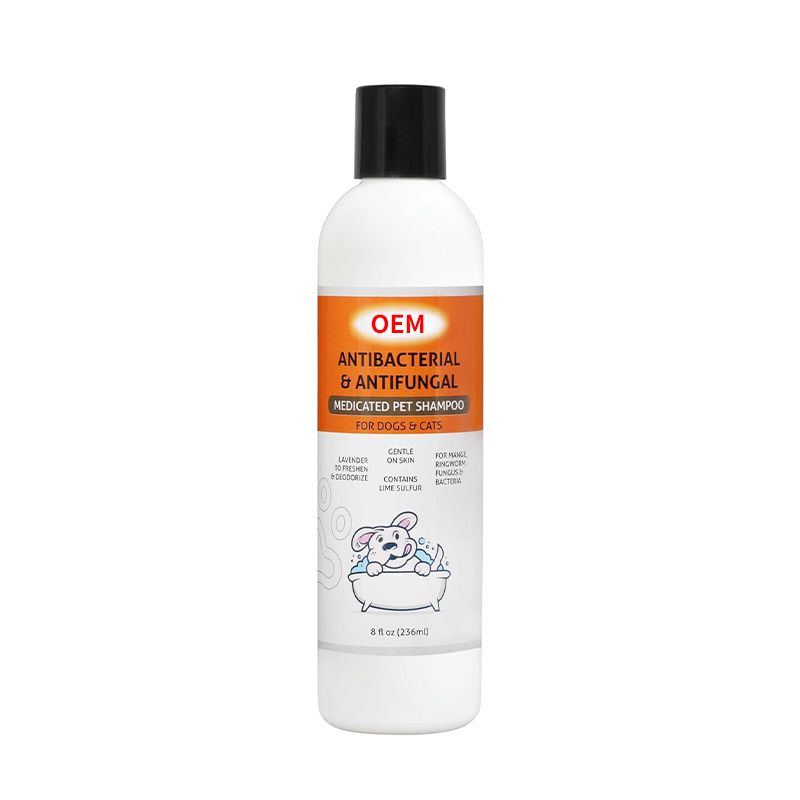 OEM antibacterial&antifungal medicated pet shampoo 500ml