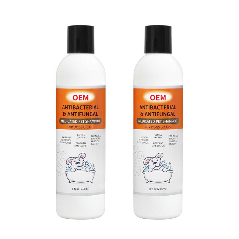 OEM antibacterial&antifungal medicated pet shampoo 500ml