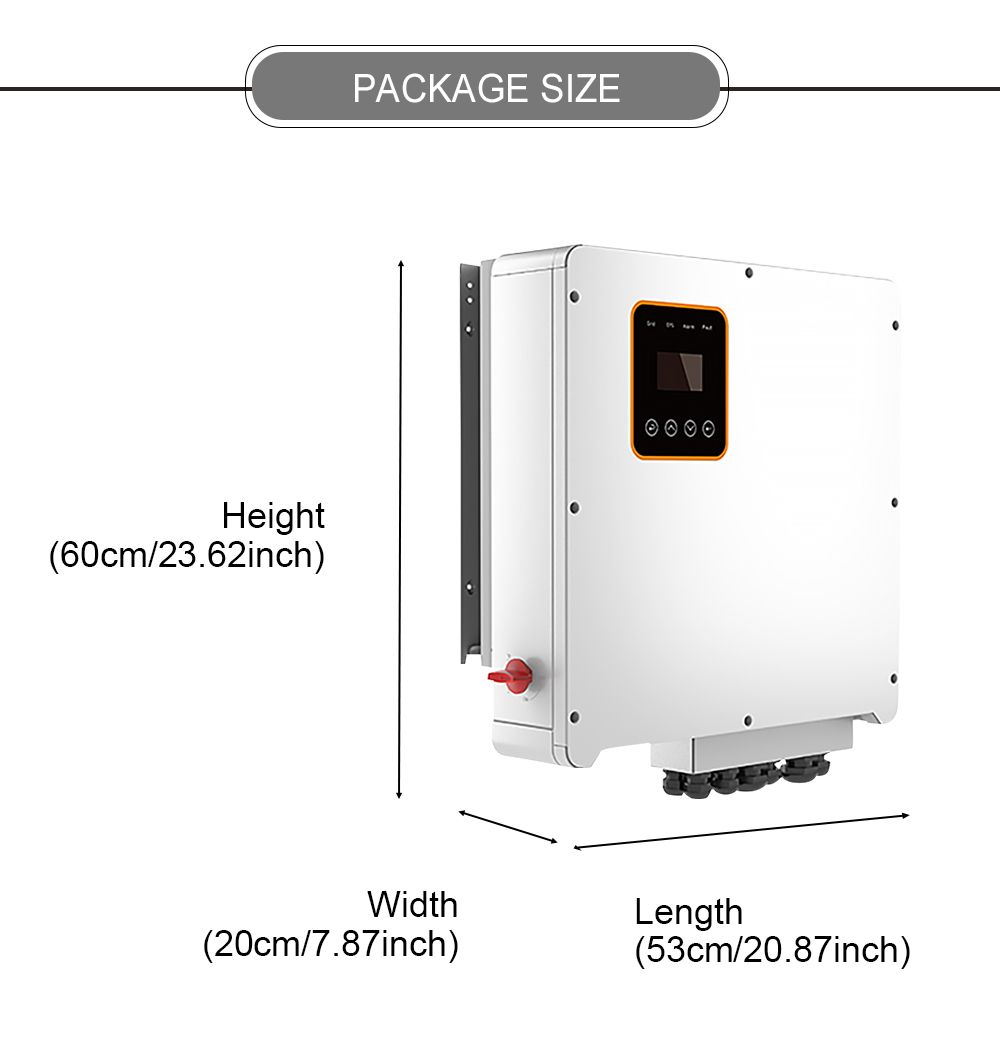 230 VAC Ce Certified DC/AC Single Phase On/Off Grid Hybrid Solar Inverter