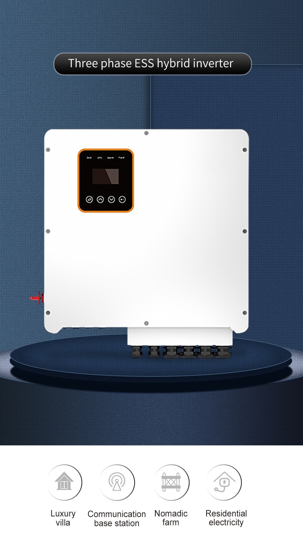 230 VAC Ce Certified DC/AC Single Phase On/Off Grid Hybrid Solar Inverter