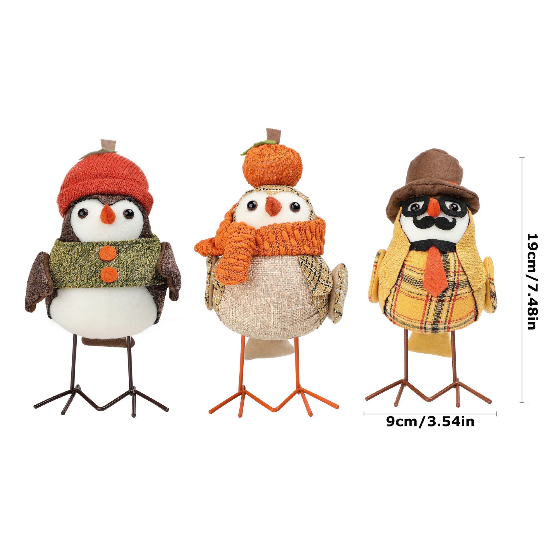 Customized Thanksgiving Pumpkin Birds Collections Autumn Thanksgiving Table Decorations Centerpieces Decor