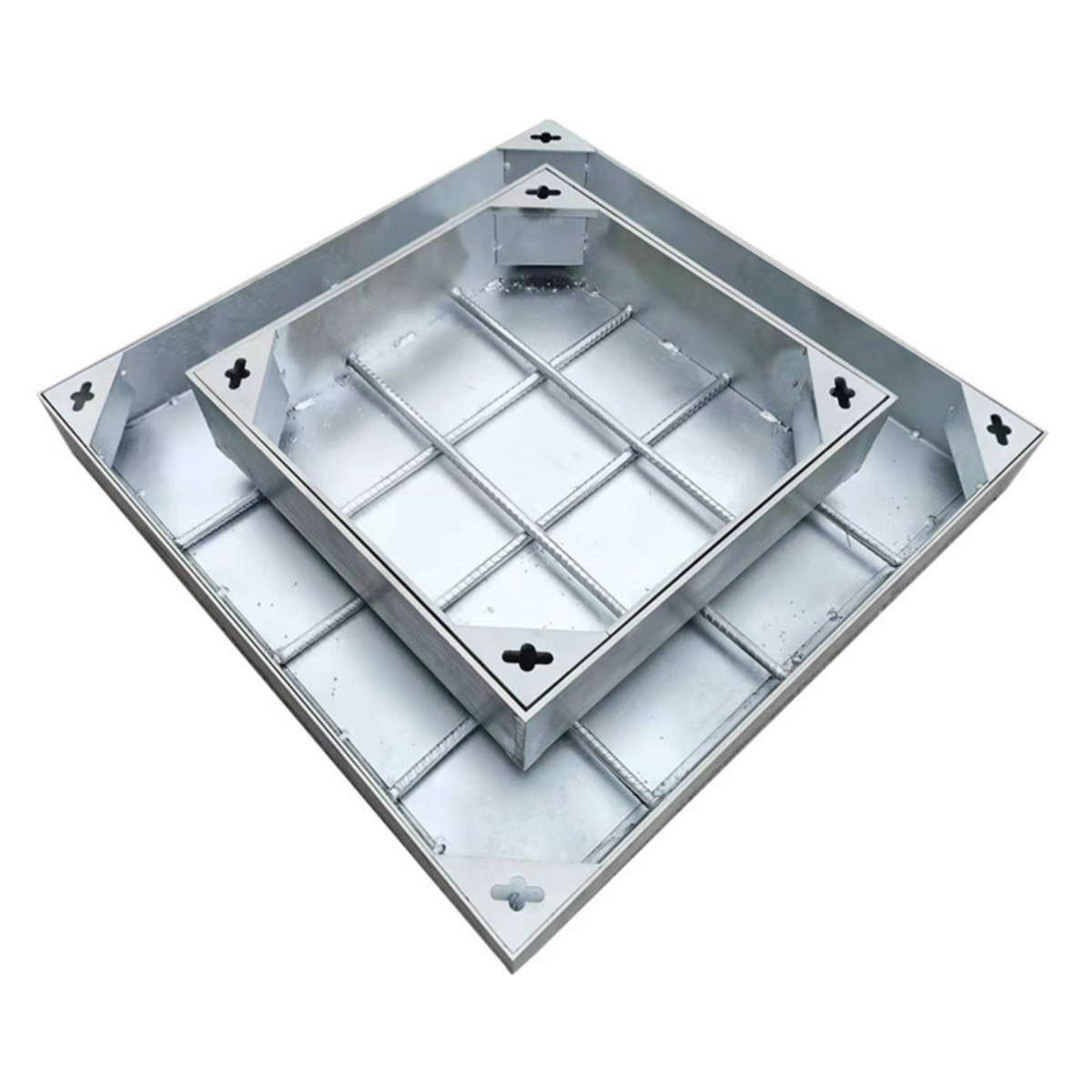 304 stainless steel invisible manhole cover Square drain and round manhole cover