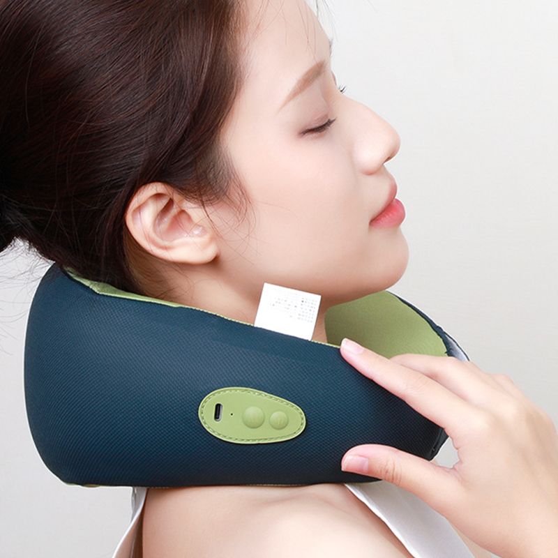 Electric U-Shaped Massage Pillow Neck Protector Portable Easy Operation