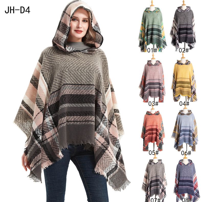 Spring and winter new women's twill cape Classic hooded cape cape