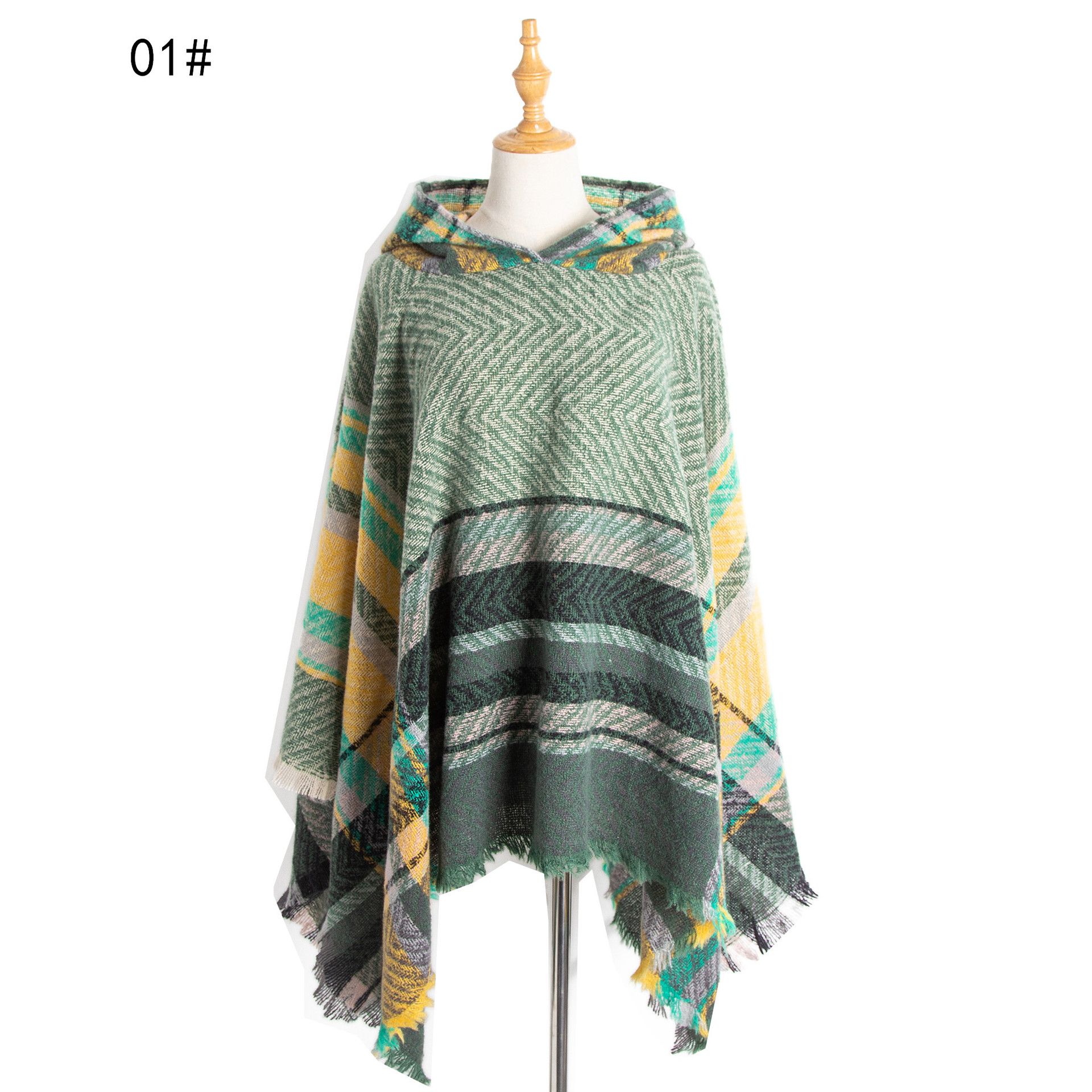 Spring and winter new women's twill cape Classic hooded cape cape