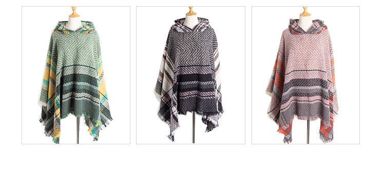 Spring and winter new women's twill cape Classic hooded cape cape