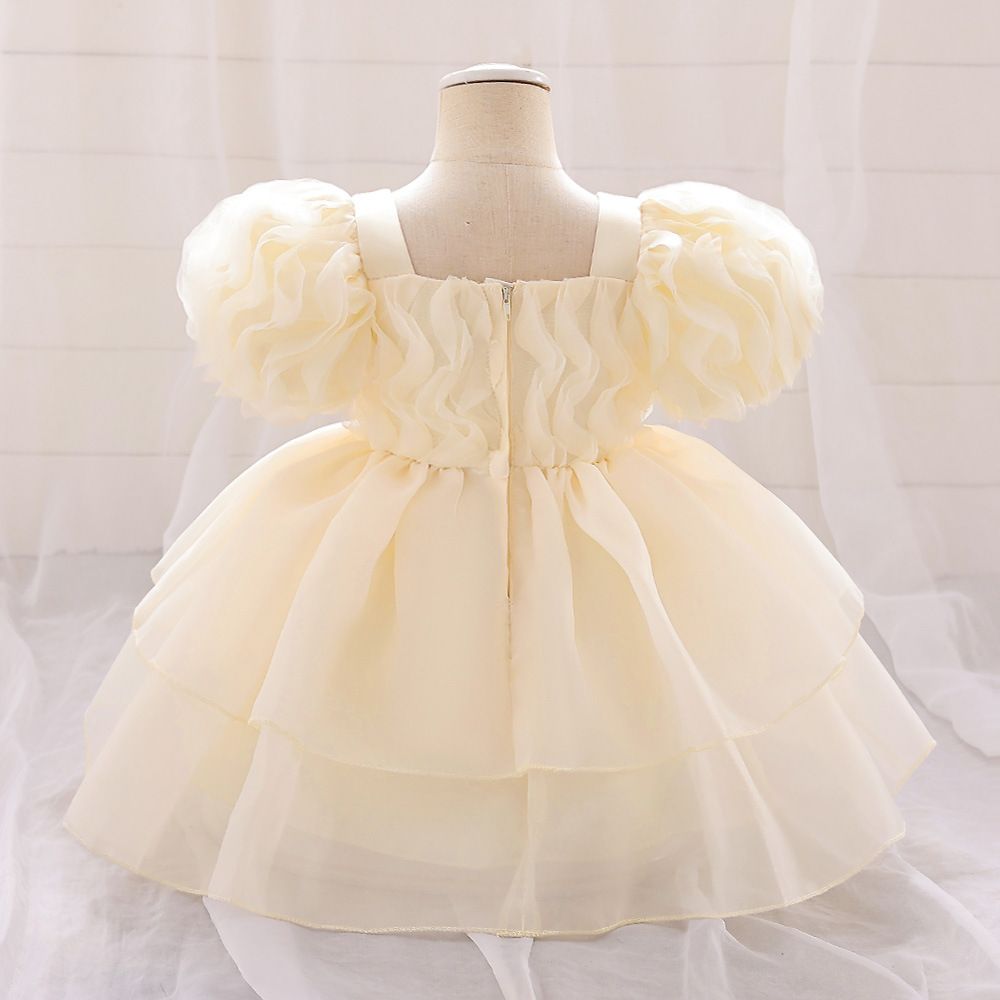 Adorable Princess Dress for Girls with Puffy Skirt with Bubble Sleeves and Soft Tulle and Layered Tulle Skirt Perfect for Birt