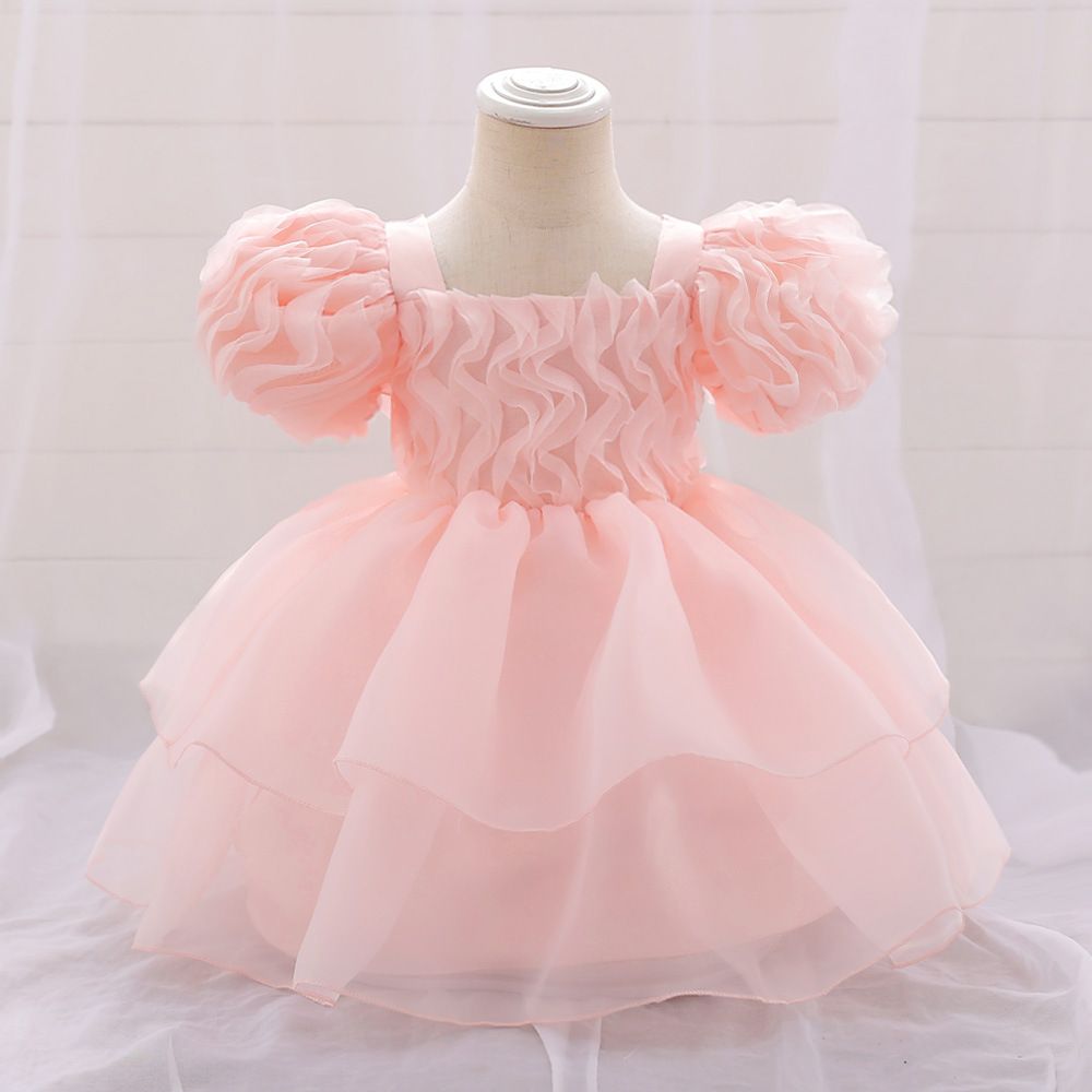 Adorable Princess Dress for Girls with Puffy Skirt with Bubble Sleeves and Soft Tulle and Layered Tulle Skirt Perfect for Birt