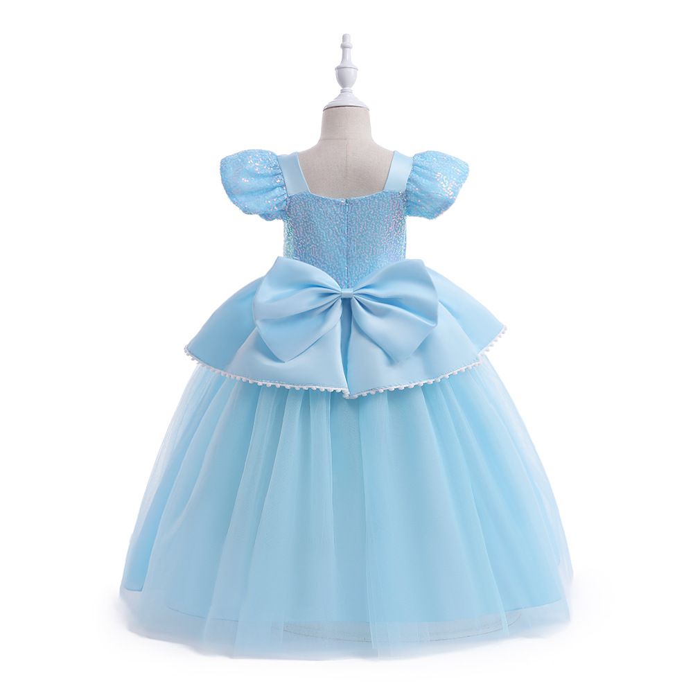 Kids Princess Dress for Girls with Puffy Sleeves and Tulle Skirt Tulle Ball Gown,Perfect for Cosplay, Parties & Performances