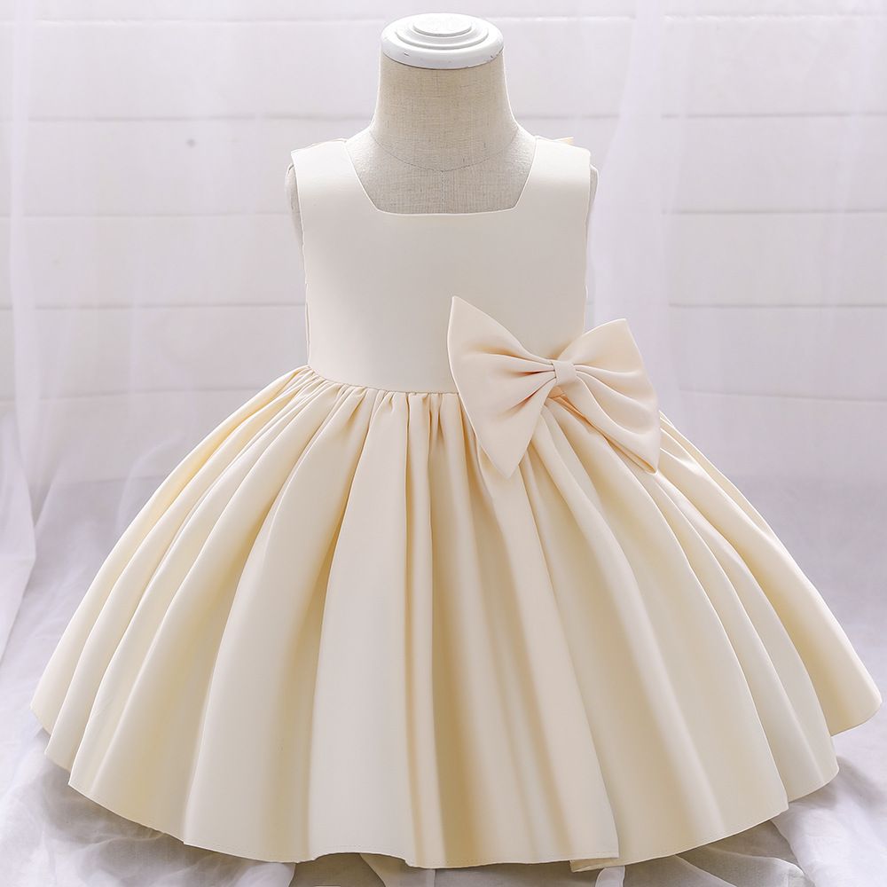 Elegant Princess Dress for kids with Bowknot,Sleeveless Puffy Perfect for Party Dress, Host Performance Outfit