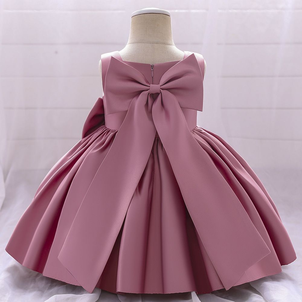 Elegant Princess Dress for kids with Bowknot,Sleeveless Puffy Perfect for Party Dress, Host Performance Outfit