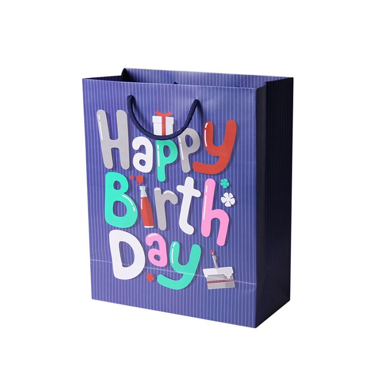 Wholesale Eco-friendly Packaging Custom Logo Luxury Birthday Anniversary Gift Shopping Jewelry Paper Bag With Handles