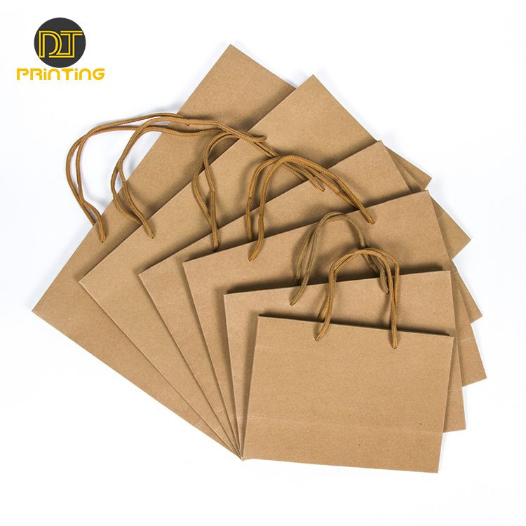 Machines making kraft paper bag wholesale kraft food packing bag with handle