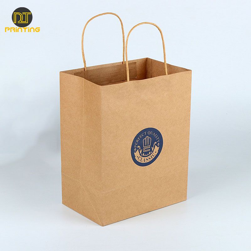 Machines making kraft paper bag wholesale kraft food packing bag with handle