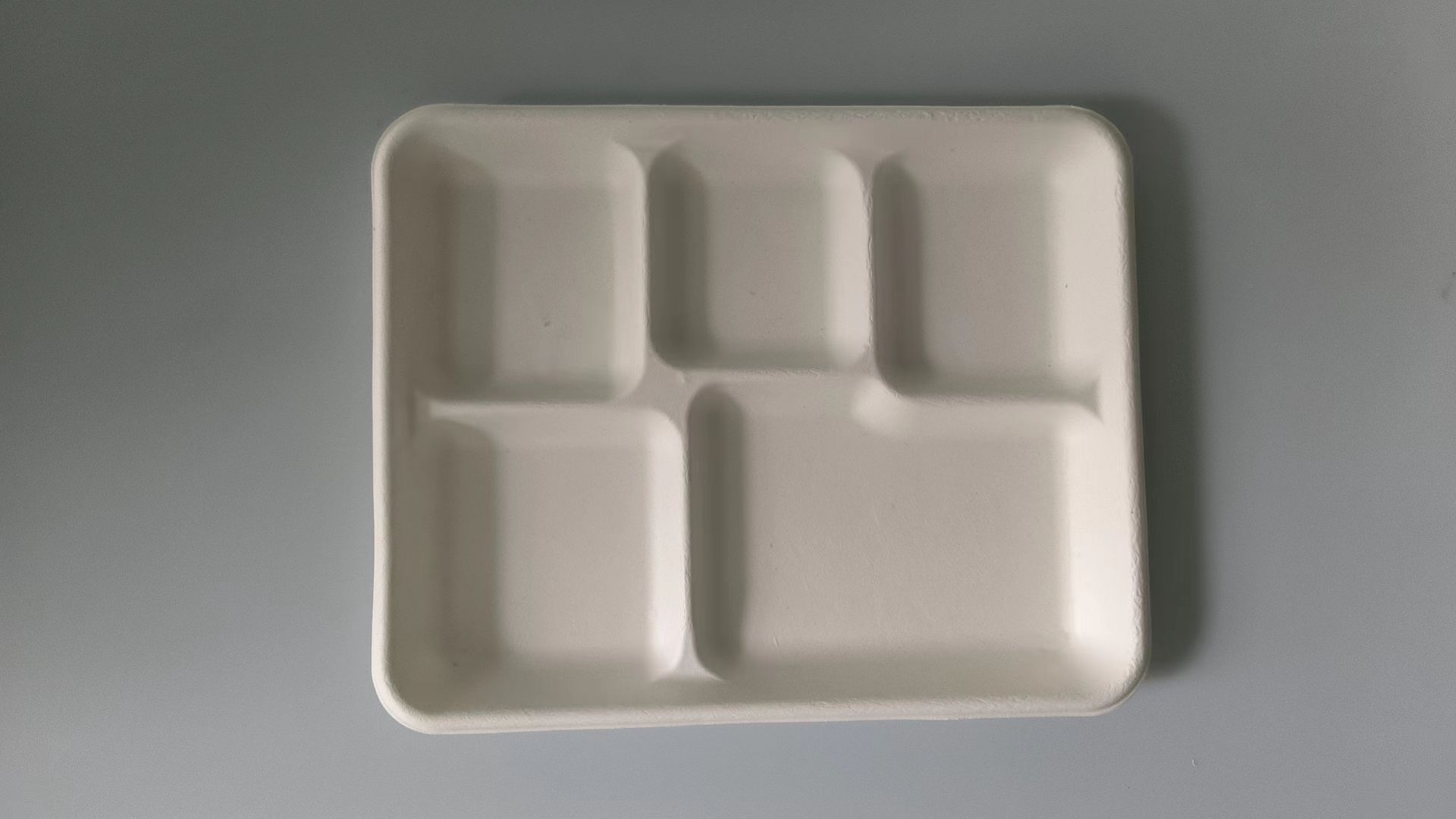 Environmentally friendly tableware, five-grid dinner plates, disposable lunch boxes, biodegradable, bamboo pulp, sugarcane