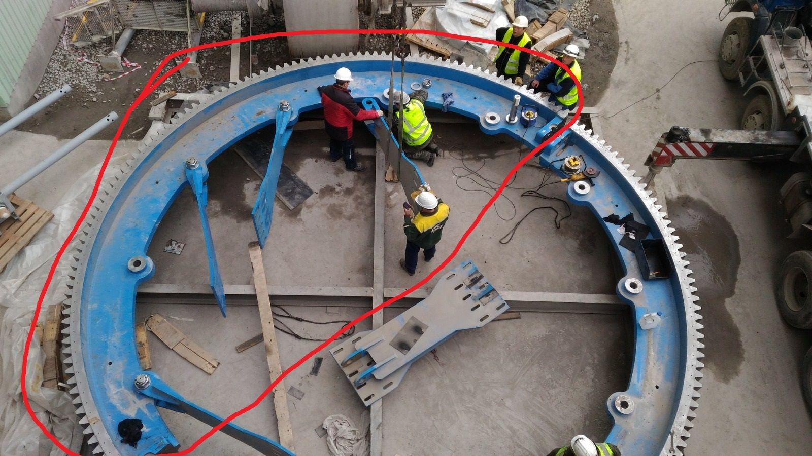 Ring gear for cement rotary kiln