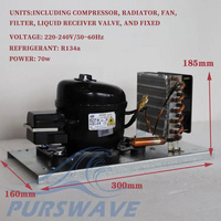 QD30HC Compressor condensing units 220V R134a LBP compressor and condenser for refrigerator fridge chest freezer