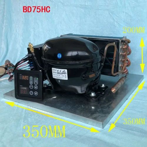 BD75HC Condensing units DC 12V24V compressor units for solar refrigerator car fridge solar freezer with compressor condenser fan