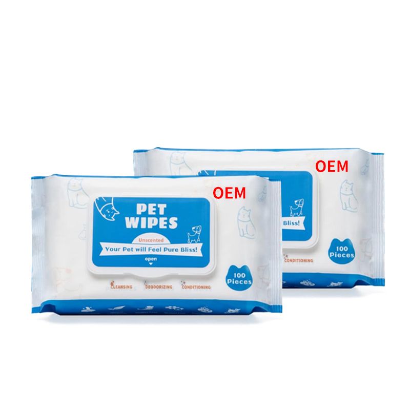 OEM pet wipes safe for all skin types 100pcs