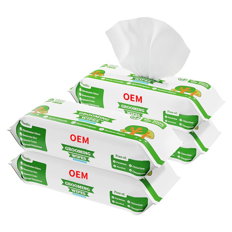 OEM pet grooming wipes gentle and hypoallergenic 100pcs