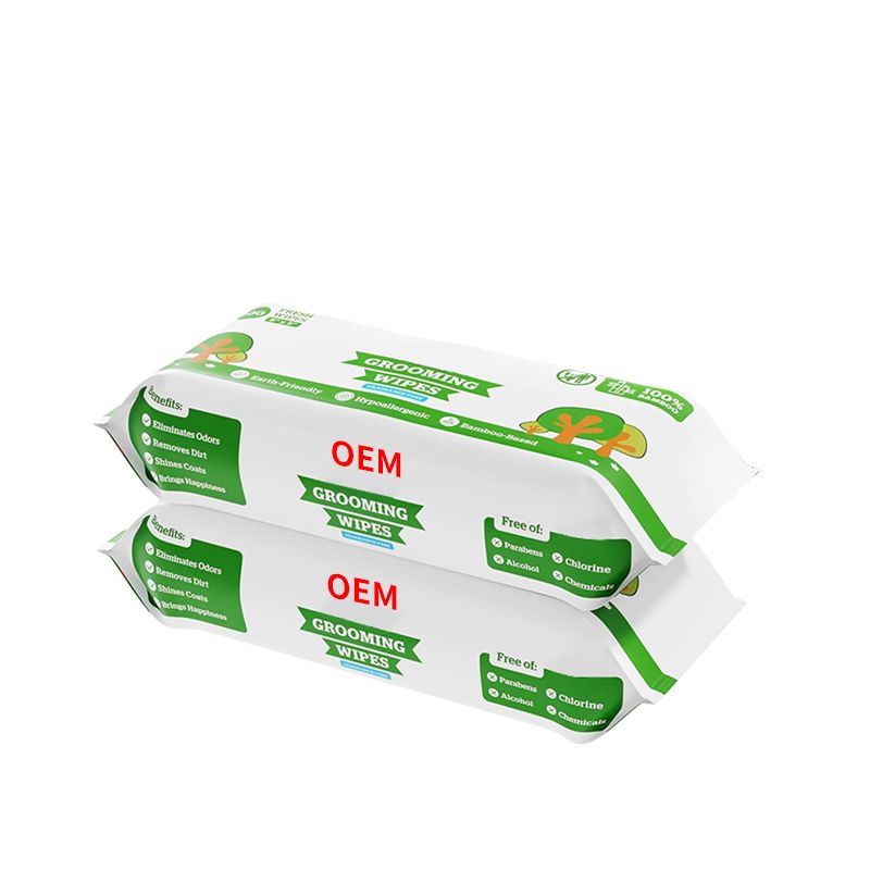 OEM pet grooming wipes gentle and hypoallergenic 100pcs