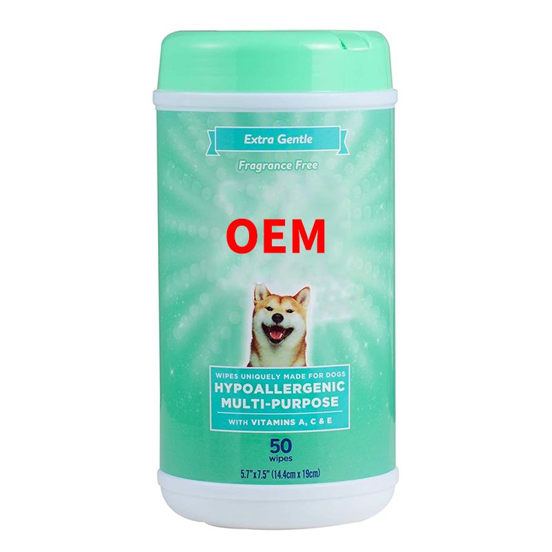 OEM hypoallergenic muliti-purpose wipes for dogs 50pcs