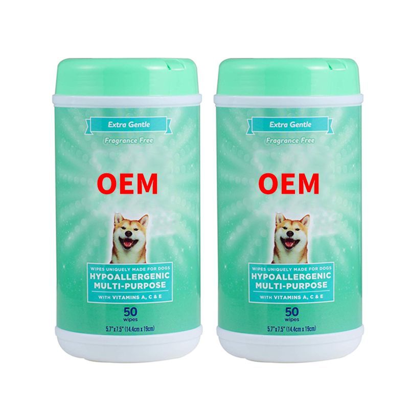 OEM hypoallergenic muliti-purpose wipes for dogs 50pcs