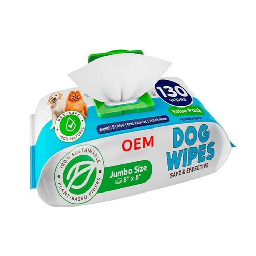 OEM hypoallergenic pet wipes safe&effective 130pcs