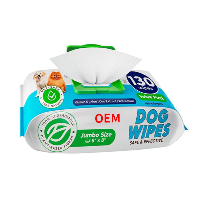 OEM hypoallergenic pet wipes safe&effective 130pcs