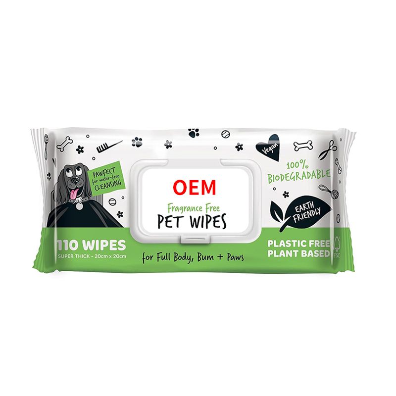 OEM Fragrance Free pet wipes 110 wipes