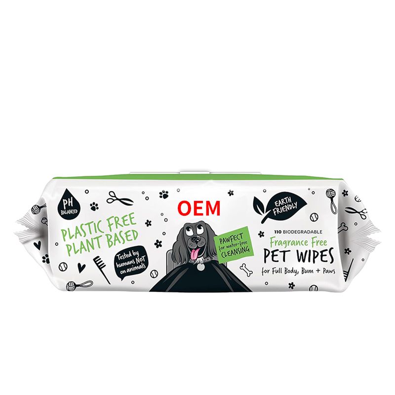 OEM Fragrance Free pet wipes 110 wipes