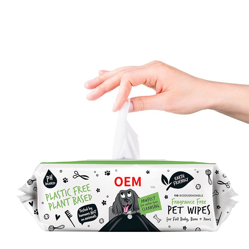 OEM Fragrance Free pet wipes 110 wipes