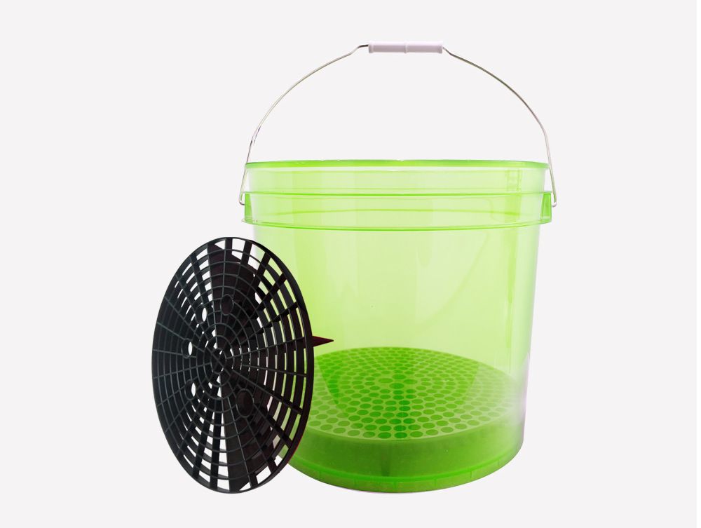 Custom Clear Plastic Car Wash Bucket With Metal Handle