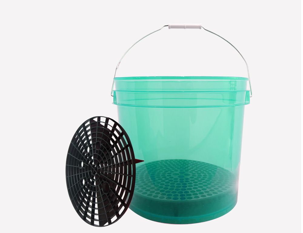 Custom Clear Plastic Car Wash Bucket With Metal Handle