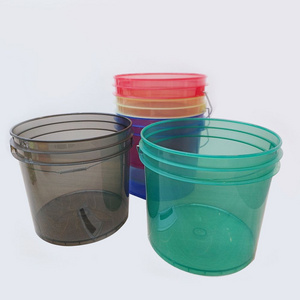 Semi Transparent Blue Color Pp Plastic Bucket With Gamma Lid