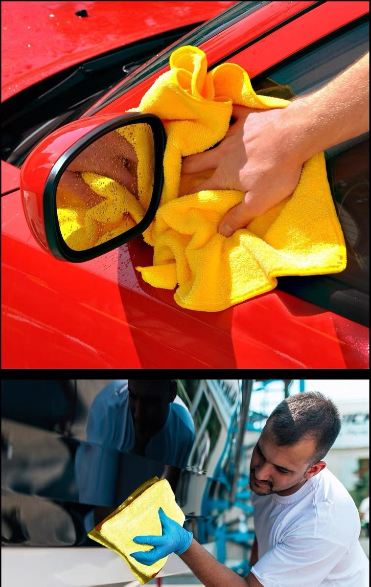 Dual Sided Car Wash Mitts Chenille Sponge Double Sided Dirt Washing Foam Tool