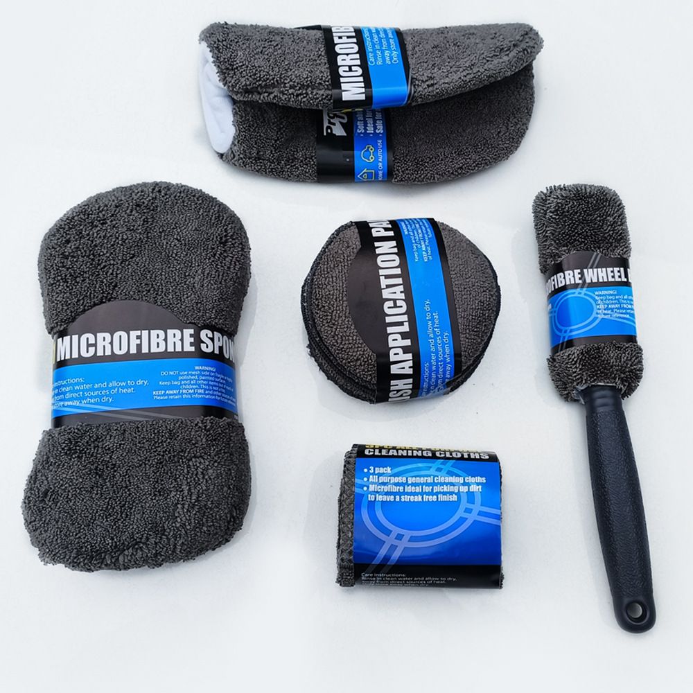 Super Absorbent Chenille Car Polishing Waterproof Gloves Set With Packing