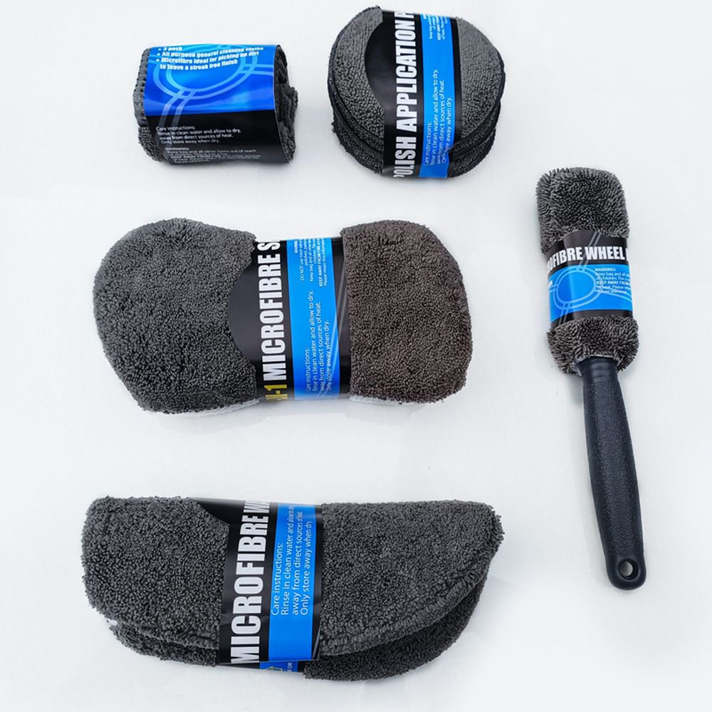 Super Absorbent Chenille Car Polishing Waterproof Gloves Set With Packing